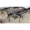 Image 1 : 47" X 32' WOOD TABLE WITH 4 CHAIRS