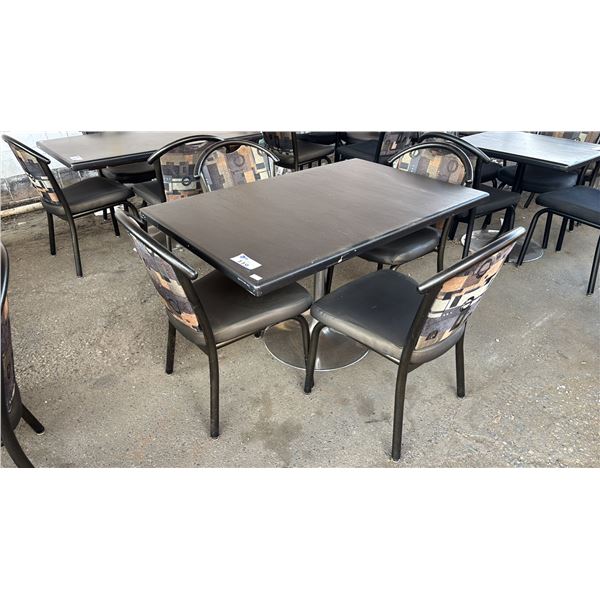 47" X 32' WOOD TABLE WITH 4 CHAIRS