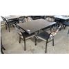 Image 1 : 47" X 32' WOOD TABLE WITH 4 CHAIRS