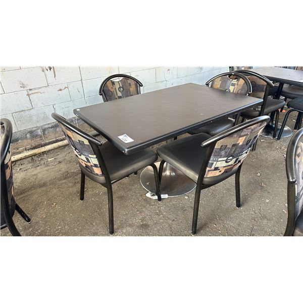 47" X 32' WOOD TABLE WITH 4 CHAIRS