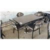 Image 1 : 47" X 32' WOOD TABLE WITH 4 CHAIRS