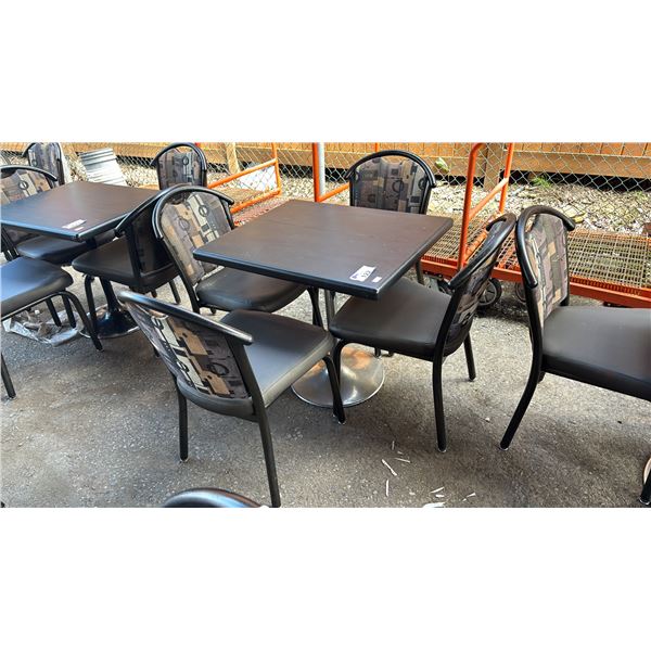 32" X 26" WOOD TABLE WITH 4 CHAIRS