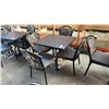 Image 1 : 32" X 26" WOOD TABLE WITH 4 CHAIRS
