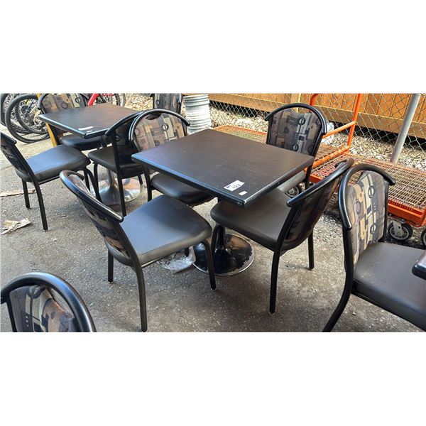 32" X 26" WOOD TABLE WITH 4 CHAIRS