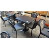 Image 1 : 32" X 26" WOOD TABLE WITH 4 CHAIRS