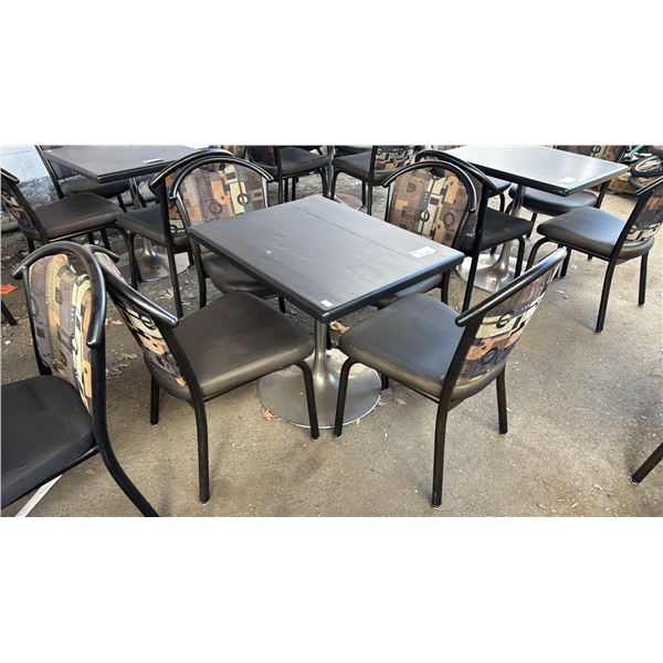 32" X 26" WOOD TABLE WITH 4 CHAIRS