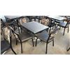 Image 1 : 32" X 26" WOOD TABLE WITH 4 CHAIRS