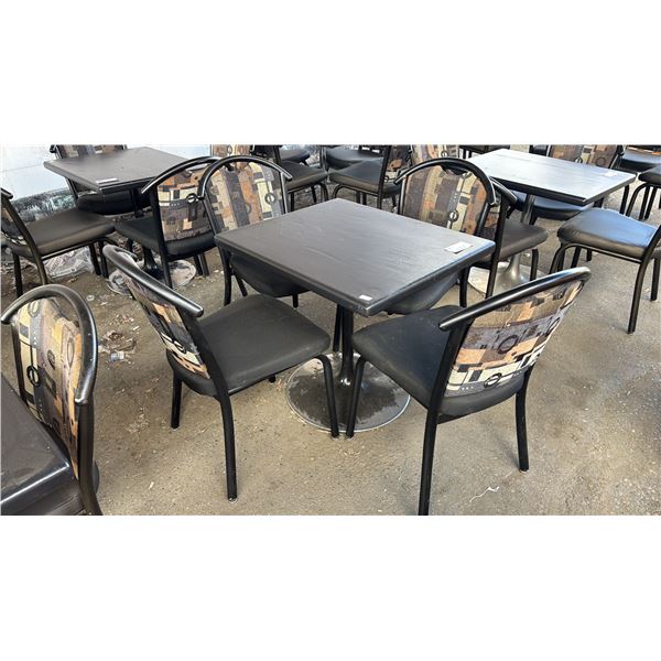 32" X 26" WOOD TABLE WITH 4 CHAIRS