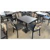 Image 1 : 32" X 26" WOOD TABLE WITH 4 CHAIRS