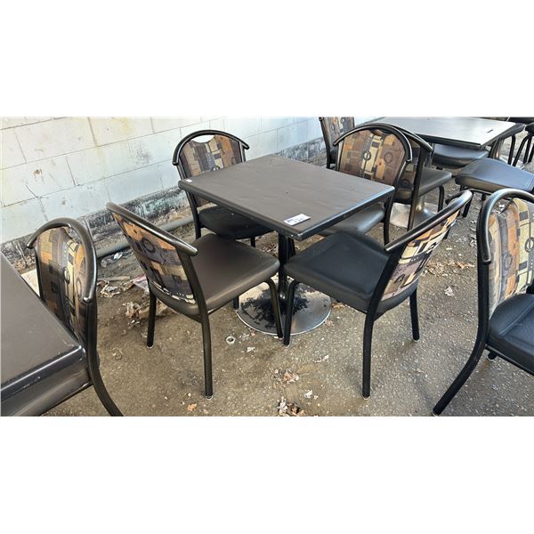 32" X 26" WOOD TABLE WITH 4 CHAIRS