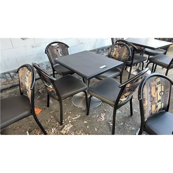 32" X 26" WOOD TABLE WITH 4 CHAIRS