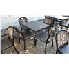 Image 1 : 32" X 26" WOOD TABLE WITH 4 CHAIRS