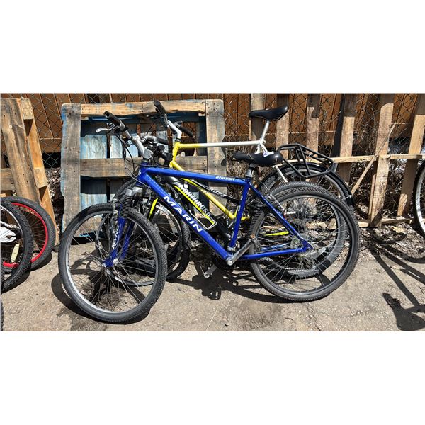 (3) ASSORTED BIKES: NORCO SHIMANO, NORTH ROCK SJ24 & MARIN STINSON
