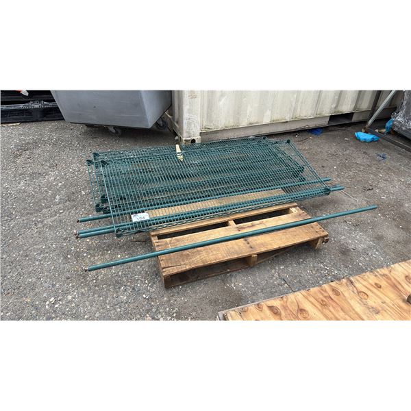 PALLET OF METAL SHELVING *MUST TAKE ALL ON PALLET*