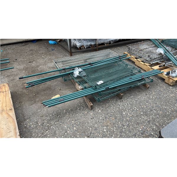 PALLET OF METAL SHELVING *MUST TAKE ALL ON PALLET*