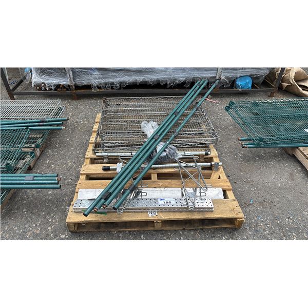 PALLET OF METAL SHELVING *MUST TAKE ALL ON PALLET*