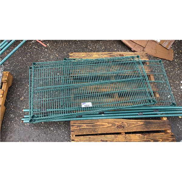 PALLET OF METAL SHELVING *MUST TAKE ALL ON PALLET*