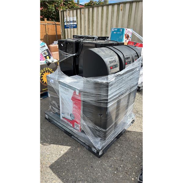 PALLET OF ASSTD. WATER COOLERS & DEHUMIDIFIERS *WORKING CONDITION UNKNOWN/MAY BE MISSING PARTS & OR