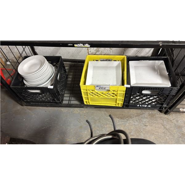 (3) CRATES OF ASSORTED WHITE DISHWARE