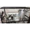 Image 1 : SHELF OF ASSORTED STAINLESS STEEL POTS