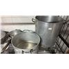 Image 3 : SHELF OF ASSORTED STAINLESS STEEL POTS