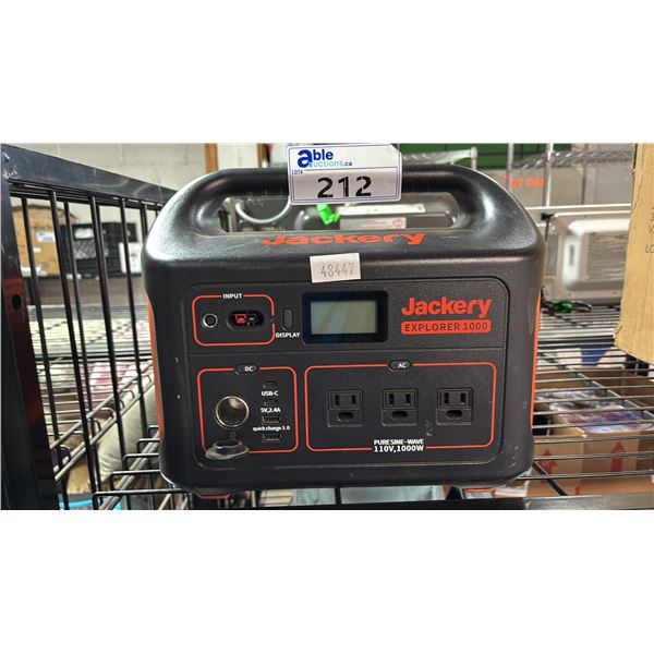 JACKERY EXPLORER 1000 PORTABLE POWER STATION