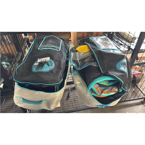 (2) BODY GLOVE INFLATABLE PADDLE BOARDS *NO PUMPS, NO OARS/ONE IS TORN & NEEDS REPAIR*