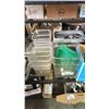 Image 3 : SHELF OF ASSORTED PLASTIC CONTAINERS, METAL FOOD SERVICE TRAYS, BAKING SHEETS & MORE