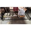 Image 1 : SHELF OF 5-STRAP BREAD PANS, DOUBLE ACTION SPRING HINGES, SMALL RECTANGULAR PLATES & MORE