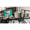 Image 1 : SHELF OF ASSORTED GREY DISHWARE