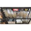 Image 1 : SHELF OF ASSORTED PLASTIC FOOD SERVICE CONTAINERS