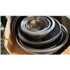 Image 2 : SHELF OF ASSORTED COFFEE CUPS & ASSORTED STAINLESS STEEL BOWLS