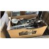 Image 3 : SHELF OF ASSORTED COOKING/BAKING ACCESSORIES: TONGS, MEASURING CUPS, STRAINERS, LADLES & MORE