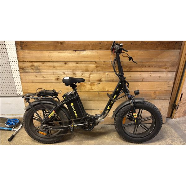 CYCROWN ELECTRIC BICYCLE *DOES NOT TURN ON/NO CHARGER/WORKING CONDITION UNKNOWN*