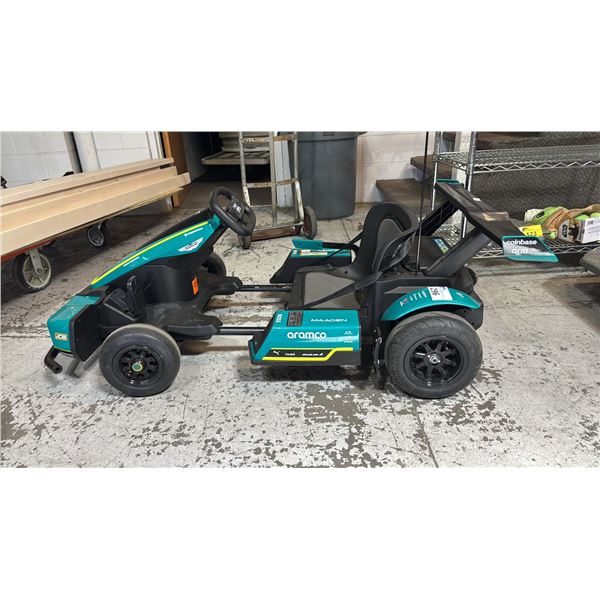 ASTON MARTIN ARAMCO TEAM BRANDED ELECTRIC GO CART *UNKNOWN WORKING CONDITION/MAY BE MISSING PARTS &
