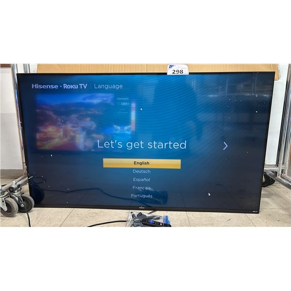 HISENSE 55" 4K UHD ROKU TV WITH STAND & REMOTE *INCLUDES BOX*