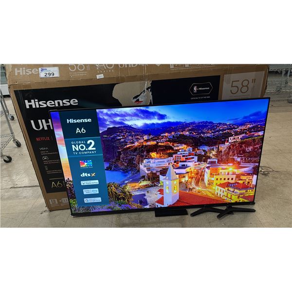 HISENSE 55" A6KV 4K ULTRA HD VIDAA TV WITH REMOTE & STAND *INCLUDES BOX*