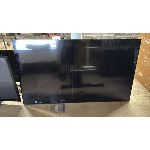SAMSUNG 75" Q60A QLED 4K SMART TV WITH REMOTE *SCREEN BADLY DAMAGED/NO STAND*