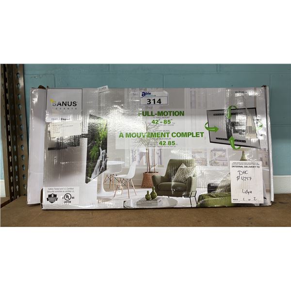 SANUS ACCENTS FULL-MOTION 42"-85" TV WALL MOUNT: HOLDS UP TO 150LBS