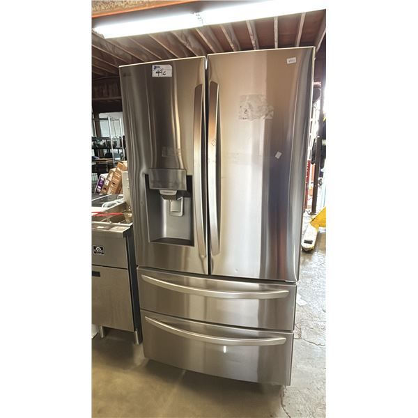 LG 36" WIDE STAINLESS STEEL FRENCH DOOR FRIDGE WITH 2 BOTTOM FREEZER DRAWERS