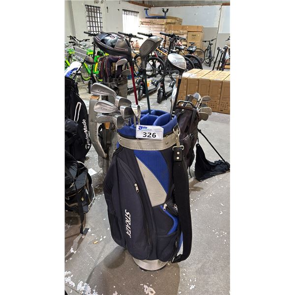 STRATA GOLF BAG WITH ASSORTED RH GOLF CLUBS