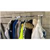 Image 3 : RACK OF ASSORTED CLOTHING INCLUDING WINTER JACKETS, HOODIES AND MORE *RACK NOT INCLUDED*