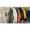 Image 2 : RACK OF ASSORTED CLOTHING  INCLUDING SHIRTS, WORK JACKET AND MORE (RACK NOT INCLUDED)