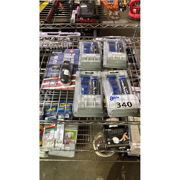 (4) GILLETTE STYLER 3-IN-1 ELECTRIC SHAVERS AND BARBASOL ELECTRIC TRIMMER