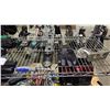 Image 3 : SHELF OF ASSORTED HANDTOOLS, DISPOSABLE GLOVES AND MORE