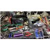 Image 2 : SHELF LOT OF ASSORTED HAND TOOLS AND HUSKY STORAGE TOOL BAG