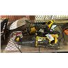 Image 3 : LOT OF ASSORTED ITEMS INCLUDING DEWALT CORDLESS SAW & A SAW WITH CORD, GARAGE JACK AND MORE