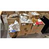 Image 1 : PALLET OF ASSORTED HOUSEHOLD ITEMS: COFFEE MUGS, DRINKING GLASSES, KNIVES TEDDY BEAR & MORE