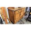 Image 2 : WOOD 2-DOOR/2-DRAWER SIDEBOARD & SMALL WOOD SIDE TABLE