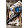 Image 4 : PALLET OF HOUSEHOLD ITEMS: SOCCER BALL, CUSHIONS, CANDELABRA, TOOLS & MORE *MUST TAKE ALL ON PALLET*